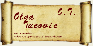 Olga Tucović vizit kartica
